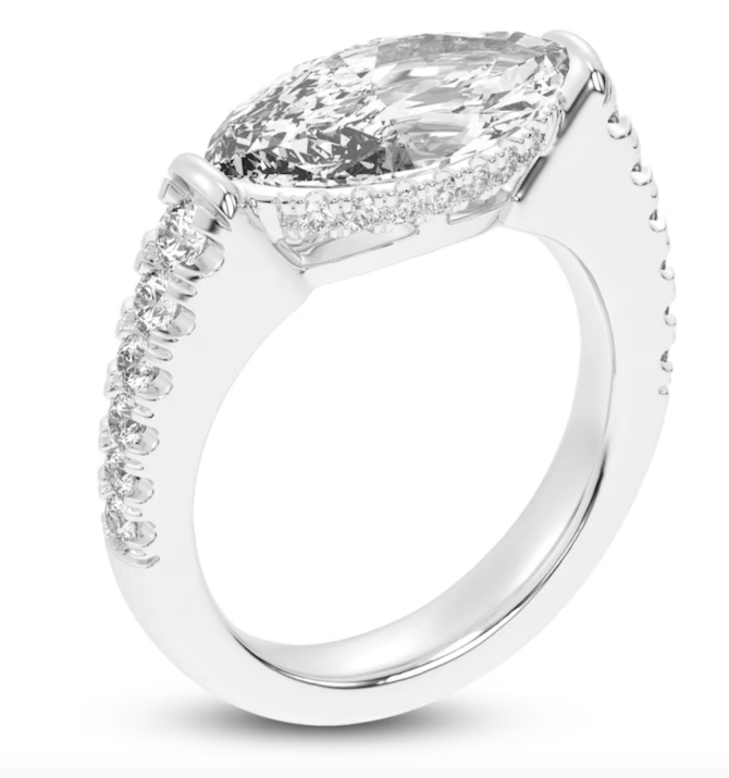 3.5 CT TW Lab-Created Marquise-Cut Diamond Engagement Ring | SimplyIn Diamonds Studio - Image 6